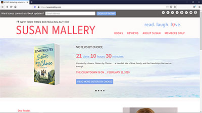 Author Susan Mallery - <a href='https://www.susanmallery.com/' target='_blank'>https://www.susanmallery.com/</a>