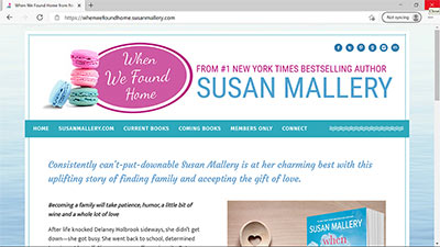 Author Susan Mallery's When We Found Home - <a href='https://whenwefoundhome.susanmallery.com/' target='_blank'>https://whenwefoundhome.susanmallery.com/</a>