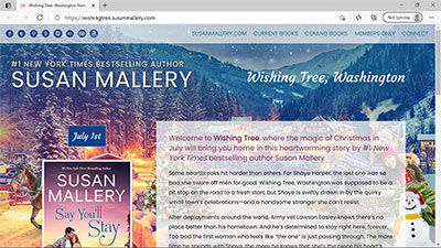 Author Susan Mallery's Wishing Tree Washington - <a href='https://wishingtree.susanmallery.com/' target='_blank'>https://wishingtree.susanmallery.com/</a>